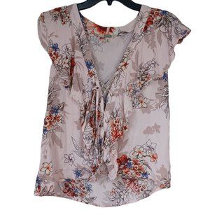Gimmicks Pink Floral Top Size Medium